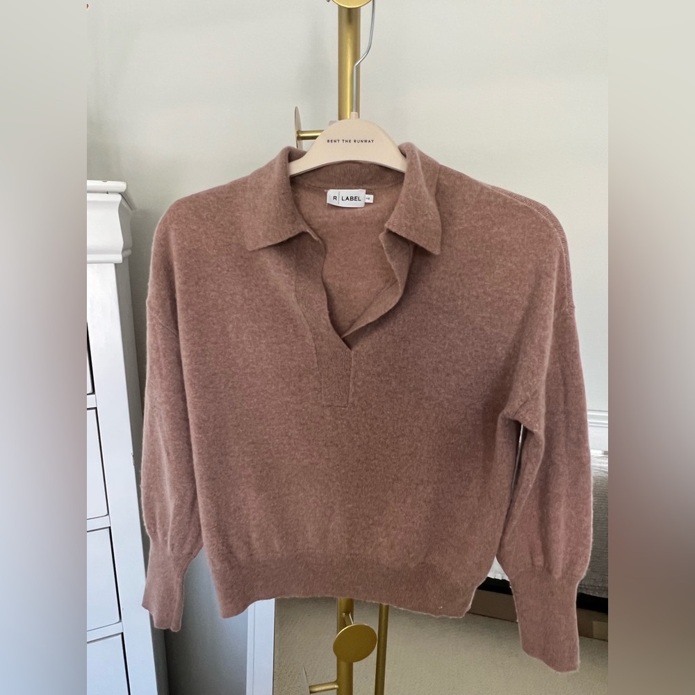 R Label The Reset Cashmere Sweater - Blush - Sz XS